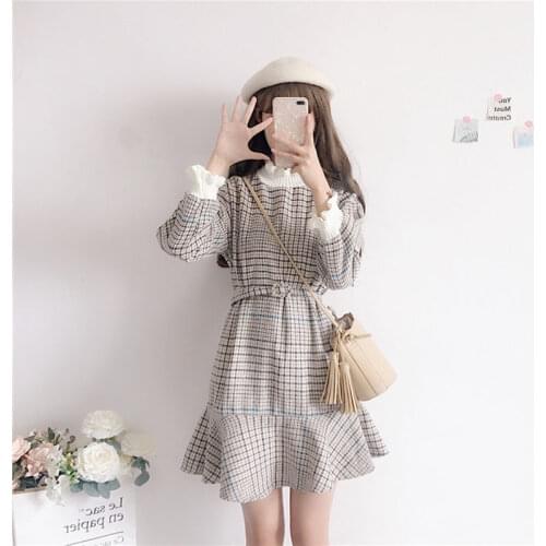 Модные платья в клетку Iceinside China At AliExpress