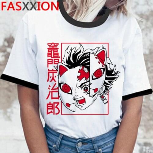 Kimetsu No Yaiba Demon Slayer clothes men white t shirt couple clothes plus size aesthetic casual t shirt ulzzang