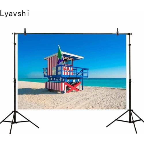 Lyavshi photography background American Independence Day lifeguard tower beach backdrop photo studio photocall