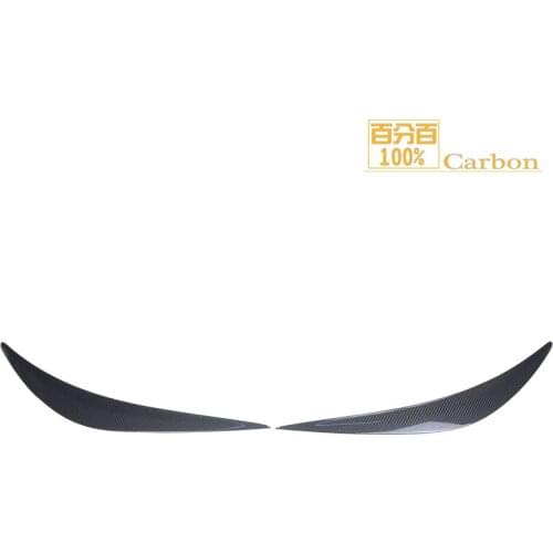 Real Dry Carbon Fiber Headlight Eyelids Eyebrows for Infiniti Q50 2015-2017