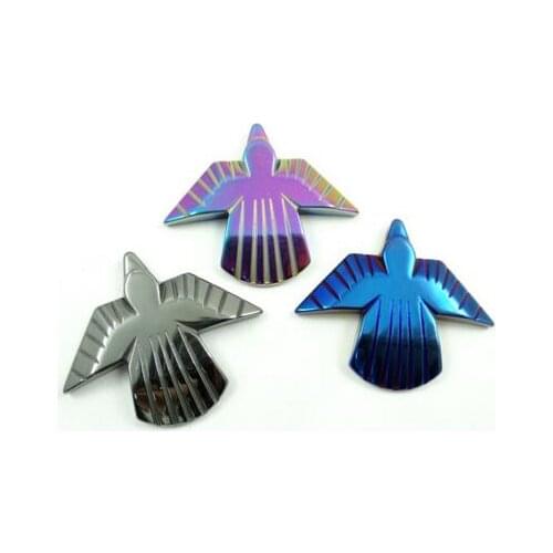 Natural Quartz crystal Titanium Hematite hand-Carved eagle Gem pendant for diy jewelry making necklace Accessories3pcs