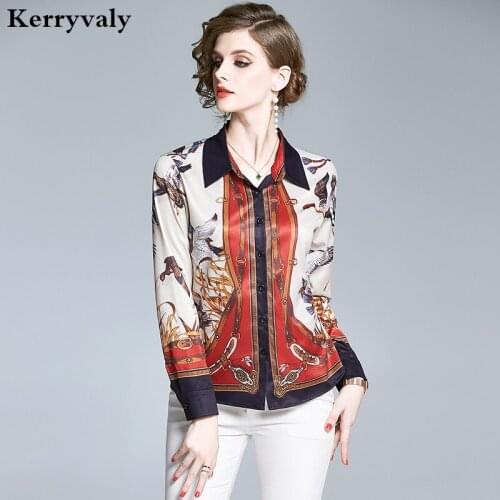 New Long Sleeve Printing Color Contrast Shirt Womens Tops and Blouses Blusas Mujer De Moda 2021 Oversize Bluzki Damskie K8203