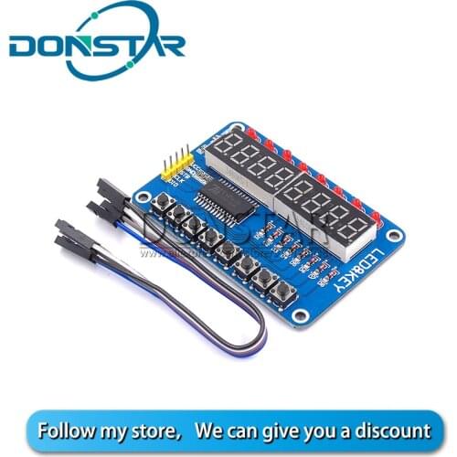 New TM1638 Module Button Key Display 8 Bit LED Digital Tube For AVR Arduino