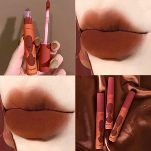 6Colors Lipgloss Super Fire Lady Lip Mud Almond Cream Milk Tea Color Lip Glaze Student Cheap Velvet Matte Lipstick Beauty TSLM1