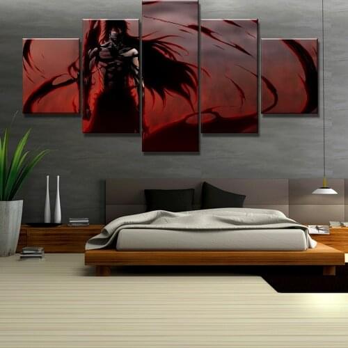 5 Piece Canvas Painting Art Red Nightmare Bleach Paintings on Canvas Wall Art for Home Modern Decorations Wall Decor Artwork