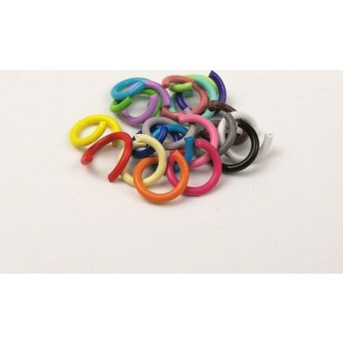 100pcs/Lot 8mm Colorful Metal Single Loops Jump Rings Split Ring connector for Diy Jewelry making Accessories Wholesale Supplies