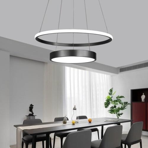 Luxury chandelier modern restaurant chandelier golden black bar table lamp Nordic creative minimalist led designer chandelier
