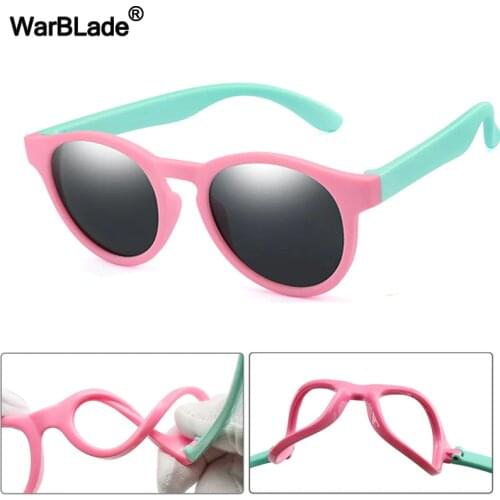 WarBlade 2020 New Kids Polarized Sunglasses Round Children Sun Glasses Boys Girl Safety Glasses Baby Infant Shades Eyewear UV400