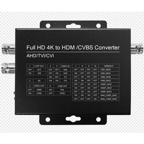 Full HD 4K BN/TVI/CVI/AHD HDTV DVRs, Convert CVBS BNC Video Signal to HDMI-compatible Video Converter Adapter for Monitor