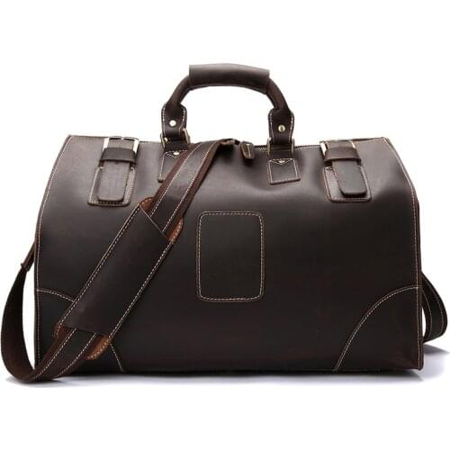 Vintage leather men large capacity travel bag new business handbag shoulder bags