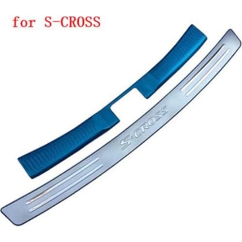 Built Rearguards Stainless Steel Rear Bumper Protector Car Styling for Suzuki sx4 S-Cross 2014 2015 2016 Stickers