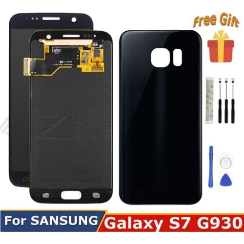 5.1" AAA+For SAMSUNG Galaxy S7 G930F LCD Display Panel Glass Touch Screen With Back Cover G930 SM-G930f Digitizer Assembly Parts