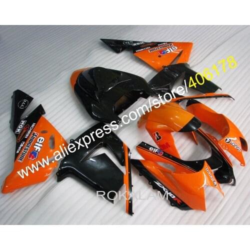 04 05 Ninja ZX-10R Fairings Set For Kawasaki Ninja ZX10R 2004 2005 Orange Black Road Bike Fairing Kit (Injection Molding)