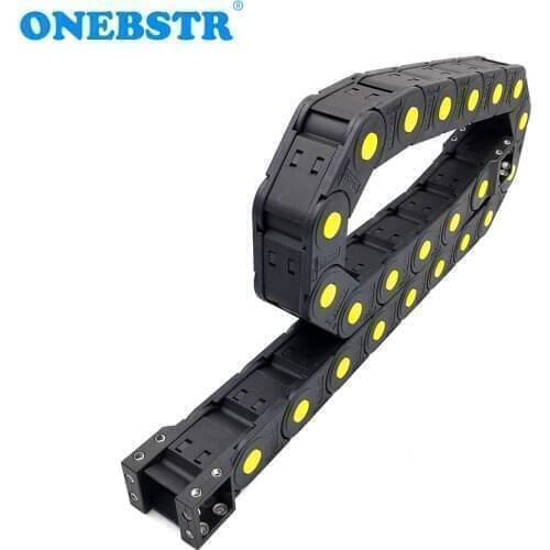 1 Meter 20x60mm Drag Transmission Chain Wire Carrier Cable With End Connectors For CNC Router Machine Tools Towline Freeshipping