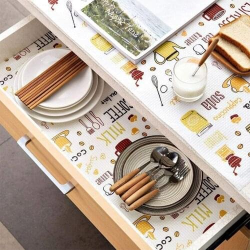 1 Roll 30x300cm Kitchen Table Mat Drawer Liner Cuttable Oil-Proof Moisture-Proof Cupboard Placemat Shoes Cabinet Mat Shelf Pad
