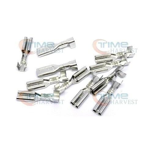 100 pcs 2.8mm Spade Quick Connector AWG .110 Silver Terminal Crimp Female Terminal for Chain cable Wires Arcade Jamma Harness
