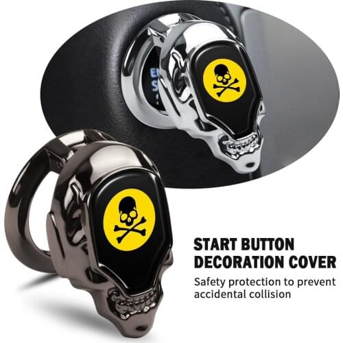 1x Car Engine Start Button Cover Metal Decor Stickers For bio-hazard Skeleton resi-dent Evil Auto Interior sticker