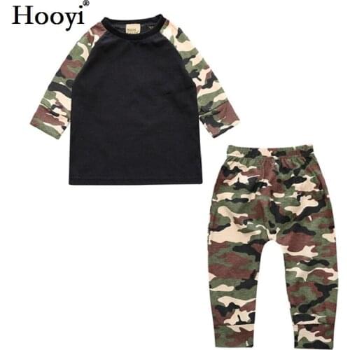 Camouflage Baby Boys Clothes Suits Children 2Pcs Sets Cotton Toddler Tee Shirts Pants Character Fashion Boy Outfits 0 1 2 3 Year