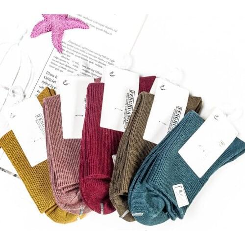 2020 5 Pairs New Arrival Striped Socks Women Cute Bamboo Fiber Funny Socks High Quality Women Fashion