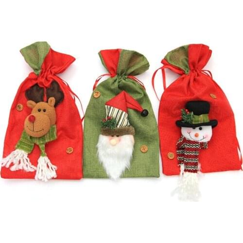 2020 New Christmas Candy Storage Bag Gift Exquisite Santa Claus Oversized Bunch Bag New Year Christmas Gift Kids Handbag