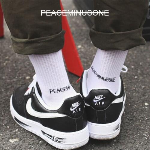 2020 new Funny Socks peaceminusone tide brand GD same tube socks black and white street men and women socks