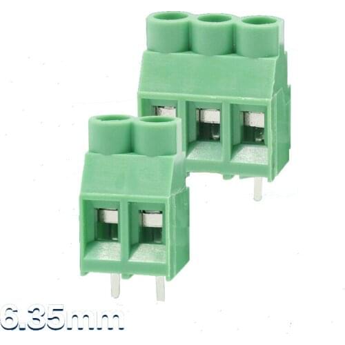 3 poles 6.35mm / 0.25" PCB Screw Terminal Block Connector