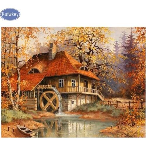 5D Diy Diamond Painting autumn landscapes,Stitch Cross,full Diamond Embroidery mazayka Diamond Mosaic Stickers Home Decoration