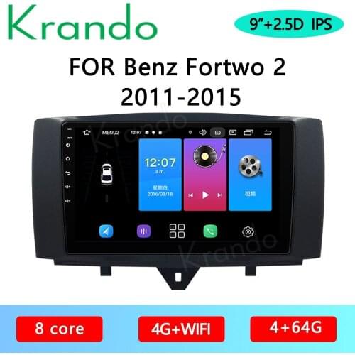 Krando Android 10.0 9"for Benz Smart 2011-2015 Car radio Android stereo with screen car navigator audio player Carplay DSP
