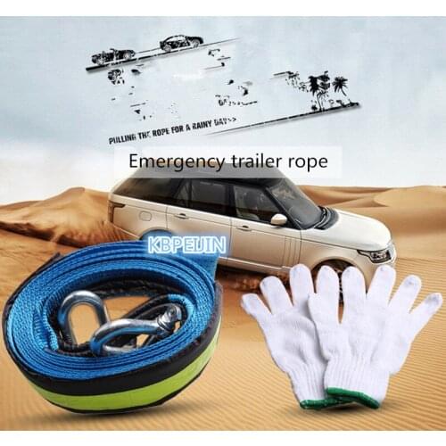 5M 8Tons Auto Emergency Reflective Car Towing Rope With U Steel Shackle for Mini cooper jcw clubman countryman coupe accessories