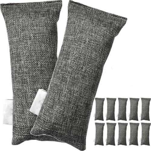 BMBY-12 Packs Each Mini Bamboo Charcoal Bags Natural Air Purifier, Shoe Deodorizer and Odor Eliminator (Pack of 12 Bags)