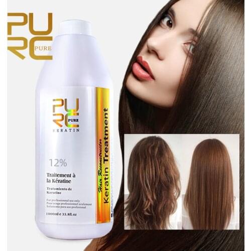 PURC 12% Keratin Hair Treatment Straightening Hair Brazilian Keratin For Deep Curly Treatment Wholesale Hair Salon Products PURE