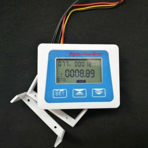 Digital Lcd Display Water Flow Sensor Meter Flowmeter Rotameter Temperature