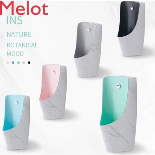 INS Style Household Color Ceramic Urinal Bathroom Wall Integrated Induction Urinal Personality Urine Cup