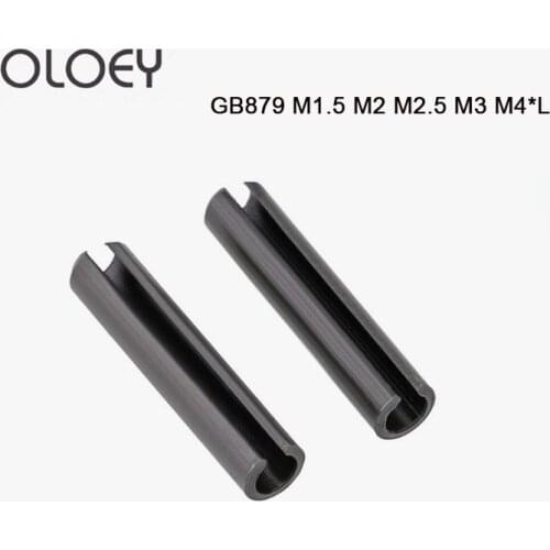 GB879 Manganese Steel Elastic Cylindrical Pin 65mn Black Open Elastic Pin M1.5 M2 M2.5 M3 M4 Spring Pin