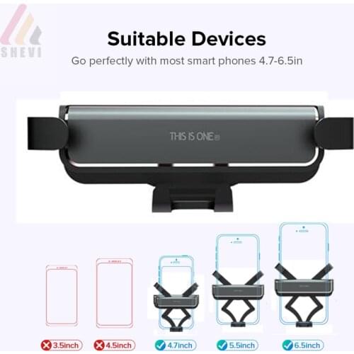 Gravity Car Holder For Phone in Car Air Vent Clip Mount No Magnetic Mobile Phone Holder GPS Stand For iPhone 11 Pro Samsung