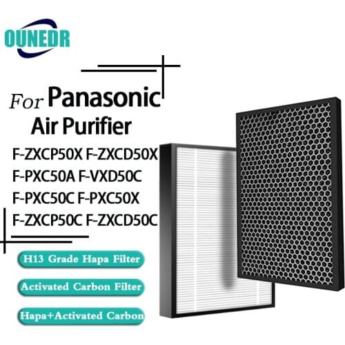 HEPA Filter F-ZXCP50C Active Carbon Filter F-ZXCD50C Replacement Panasonic F-ZXCP50X F-ZXCD50X F-PXC50A F-VXD50C Air Purifier