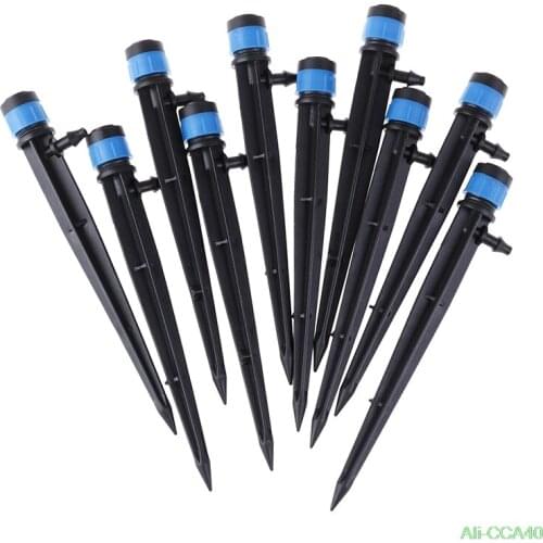 HUXUAN 10Pcs 360 Degrees Garden Sprinkler Irrigation Fitting Adjustable Dripper Drip Head Wholesale