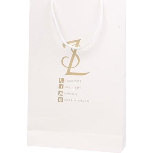 Custom brand name logo printing garment Clothing T shirt packaging paper bag with handle gift shipping paper bag packing bags