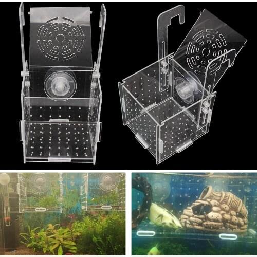 Small Fish Isolation Net Fish Tank Aquarium Box Production Box Aquarium Supplies Tropical Fish Breeding Box 10X10X10CM