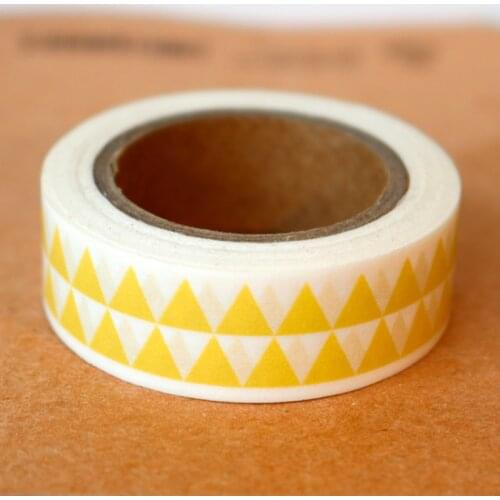 1pc Yellow Triangular Washi Tape Flower Washi Masking Tape Sticky Decorative Paper DIY Birthday Party Decoration