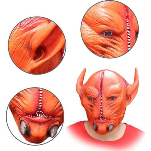 Hot Saling Halloween Bull Head Mask Props Grudge Ghost Evil Mask Realistic Masquerade Halloween Mask Ghost Scary Mask