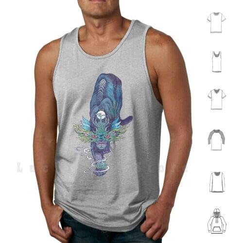 Spectral Cat tank tops vest 100% Cotton Cat Panther Wild Animals Stars Psychedelic Trippy Rainbow Colourful Spectrum Colorful
