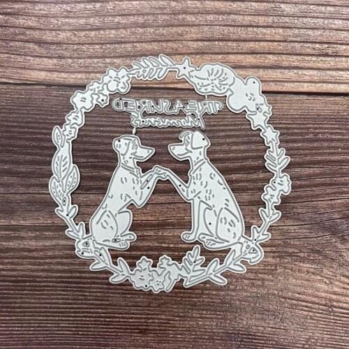 Metal Cutting Dies Doggie Friendship Embossing Scrapbooking Stencil Craft Die Cut For DIY Card Handmade