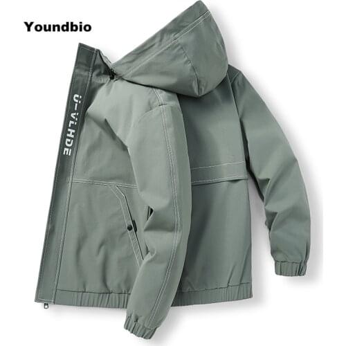 Men Zipper Hoodies Jackets Autumn Windbreaker Harajuku Sweatshirts Jacket Casual Loose Stand Collar Oversized Hoodie Bomber Men