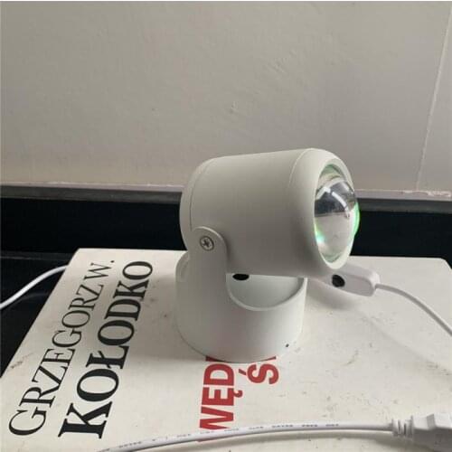 The New Italian Sunset Lamp Sunset Lamp Living Room Floor Lamp Bedroom Decoration Projection Sun Never Sets Lamps USB