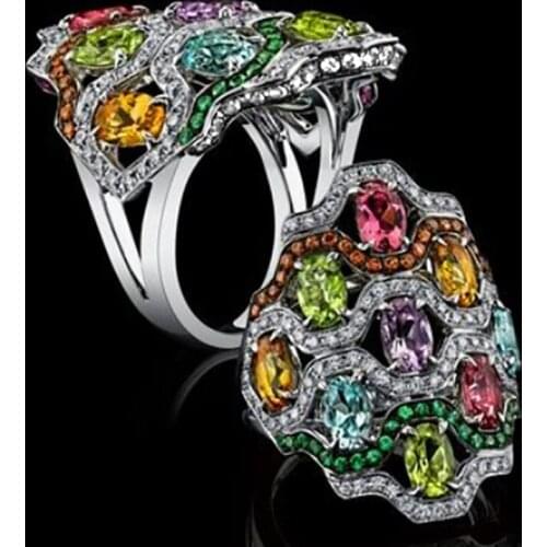 2021 New Luxury Oval Engagement Ring For Women Anniversary Gift Jewelry Wholesale R5973