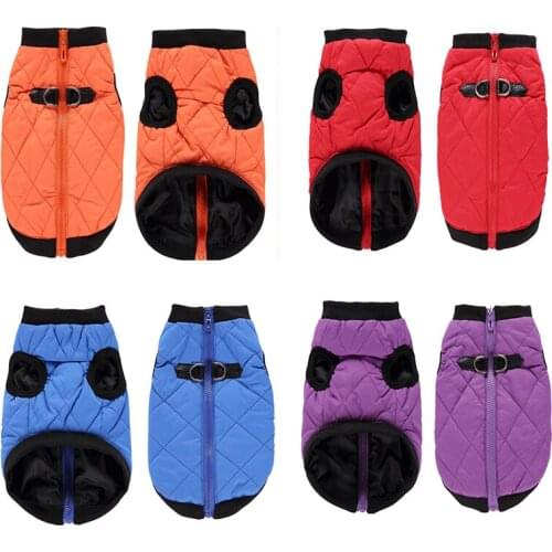 Pet Dog Clothes Winter Jacket Coat With Zipper Warm Dog Clothes Jacket Clothes For Pet Dogs Cat Outdoor Clothes New Pets Product