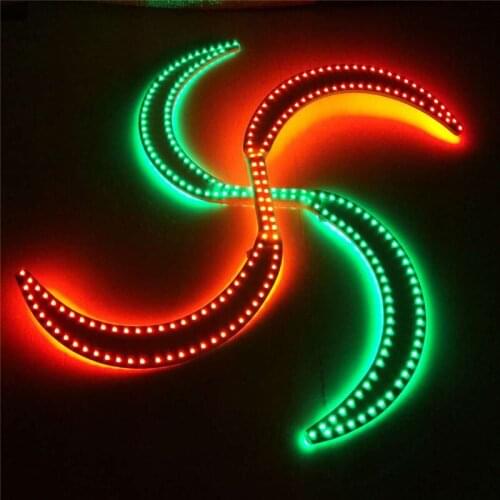 P50 Disco rave show wear led light sticks RGB colorful light nunchucks luminou glowing led props dance led costumes robot men dj