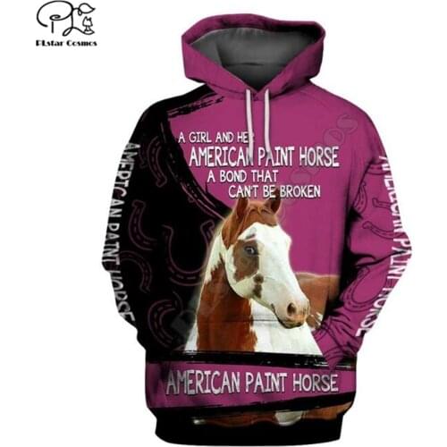 PLstar Cosmos Mens for women Appaloosa horse hoodies 3D printed Hoodie Harajuku zip hoodies Streetwear Casual Drop shipping