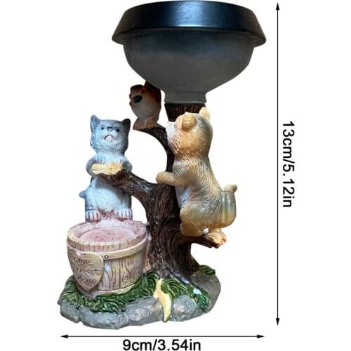 Solar Powered Garden LED Lights Puppy Cat Animal Lawn Ornament Waterproof Lamp Christmas Lights Outdoor Garden Decoration Lamp